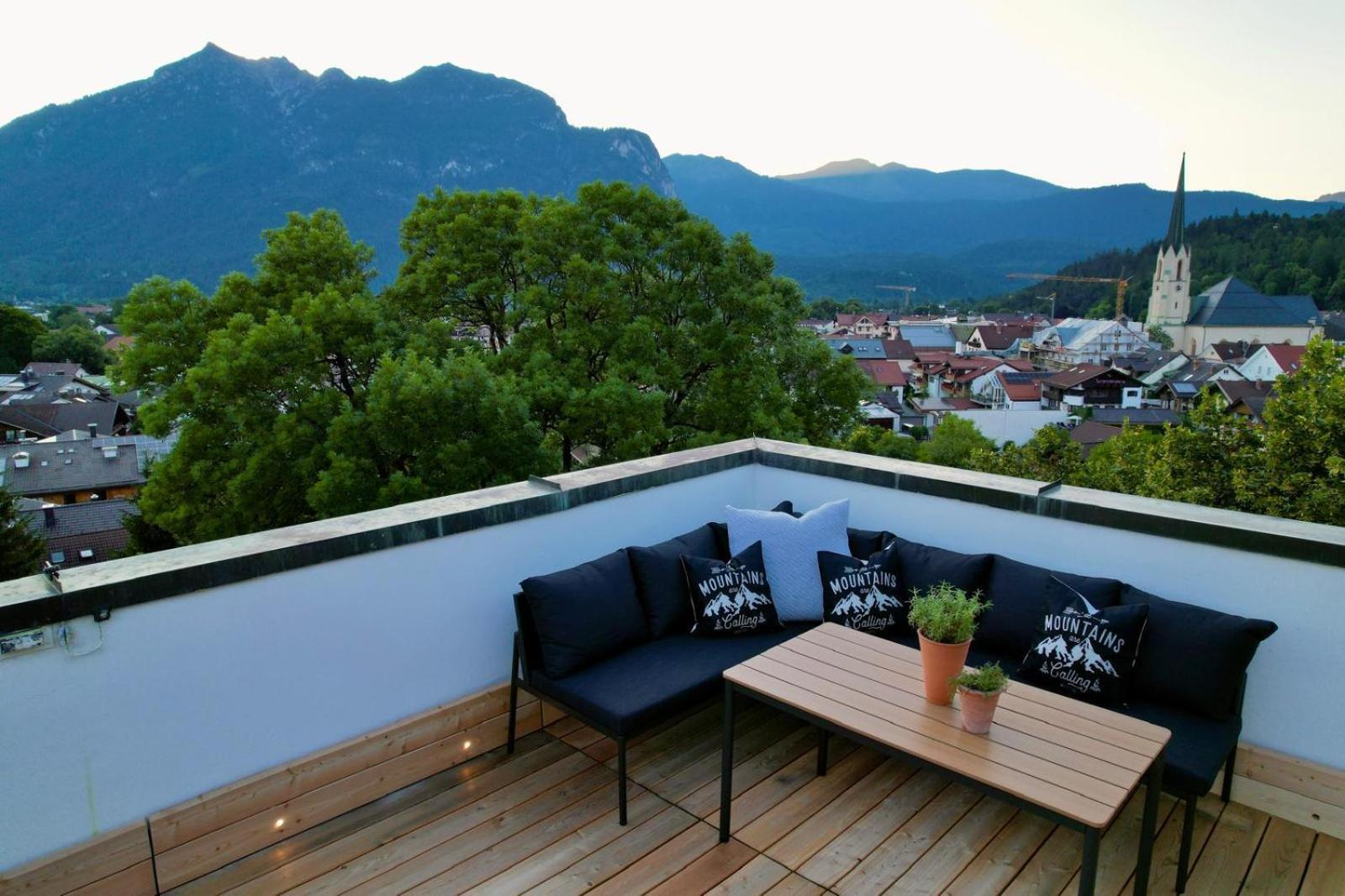 Apartament Dachterrasse Panorama-Glueck II Garmisch-Partenkirchen Zewnętrze zdjęcie